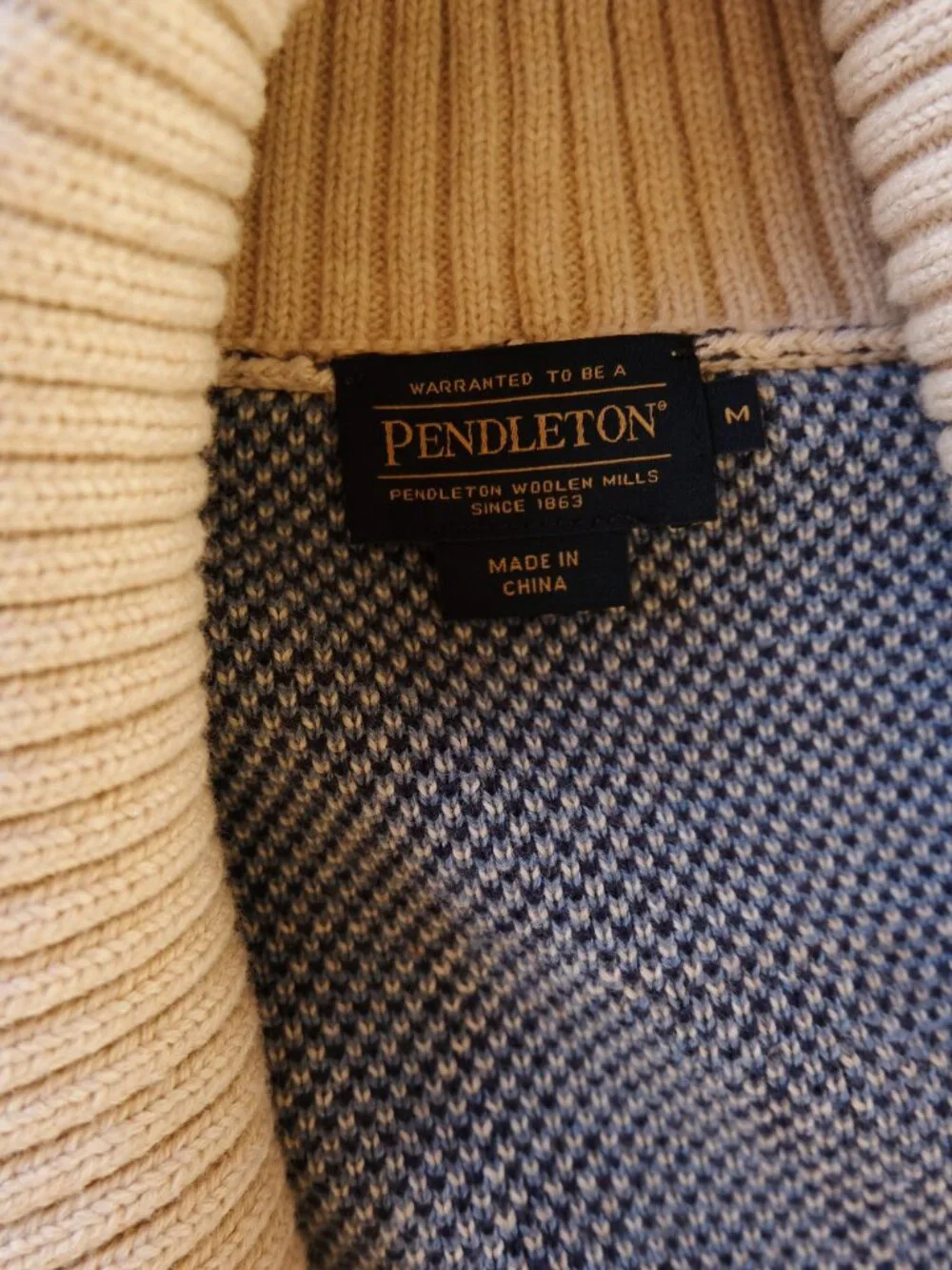 Pendleton Desert Rider Cotton Cardigan NWOT —   Horse + Saguaro Knit  Rare - Picture 2 of 5